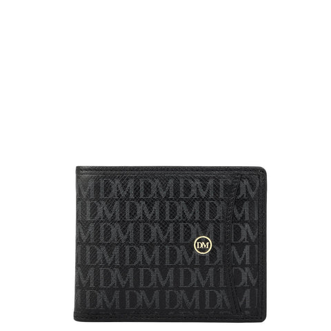 Black Bifold Leather Mens Wallet
