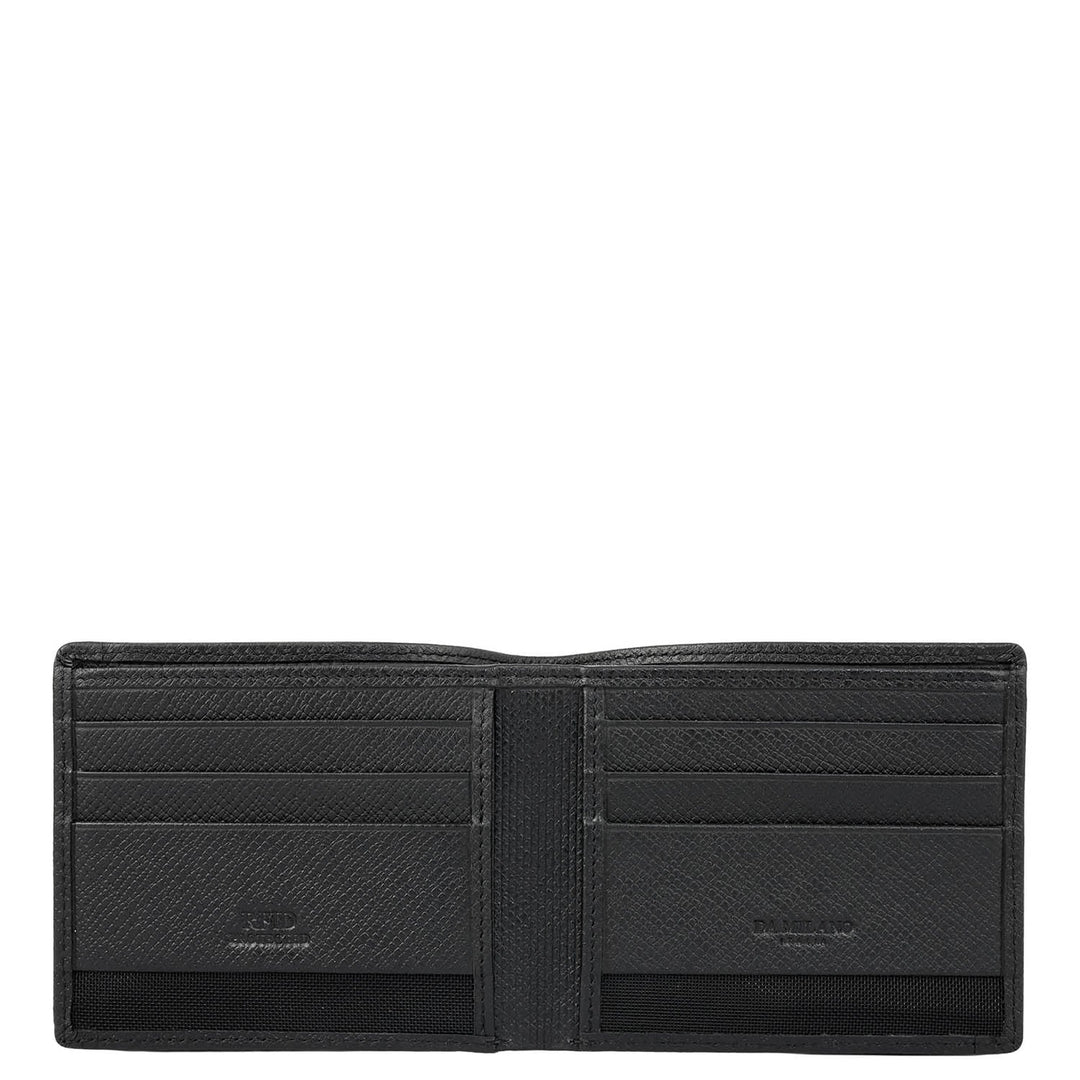 Black Bifold Leather Mens Wallet