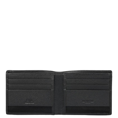 Black Bifold Leather Mens Wallet