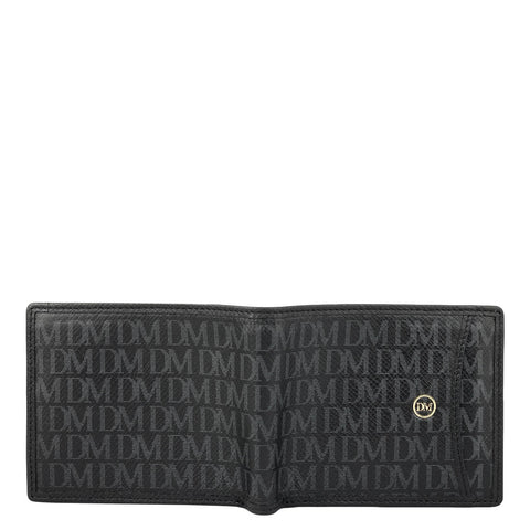 Black Bifold Leather Mens Wallet