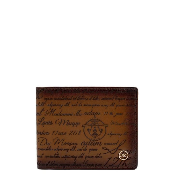 Cognac Bifold Leather Mens Wallet