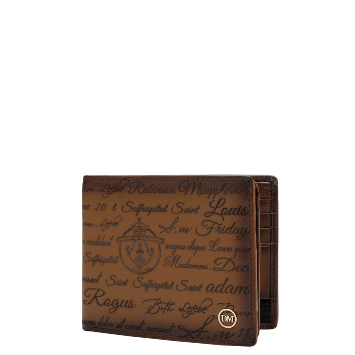 Cognac Bifold Leather Mens Wallet