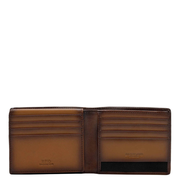 Cognac Bifold Leather Mens Wallet