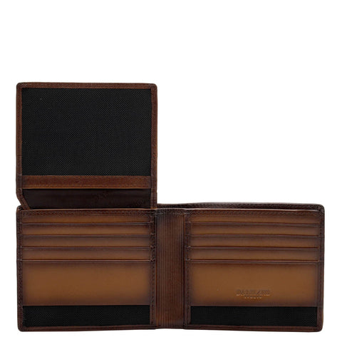 Cognac Bifold Leather Mens Wallet