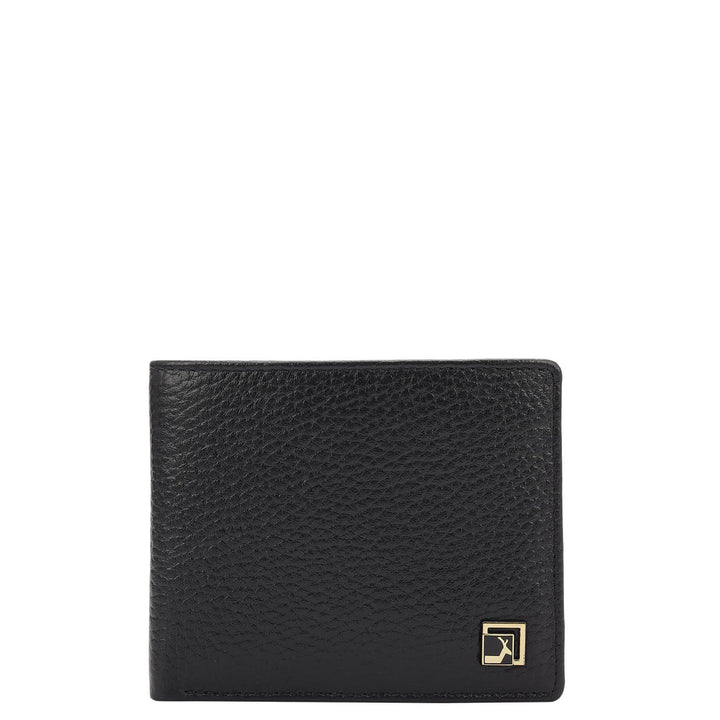 Black Bifold Leather Mens Wallet