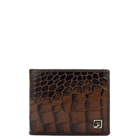 Da Milano Men's Leather Wallet - Brown Bifold