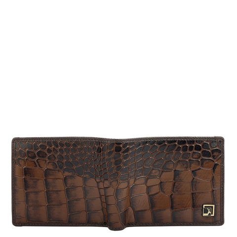 Da Milano Men's Leather Wallet - Brown Bifold