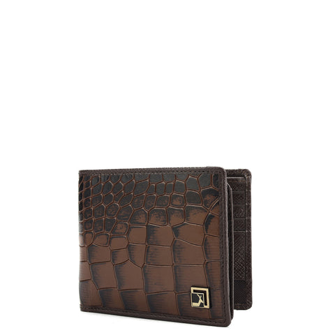 Da Milano Men's Leather Wallet - Brown Bifold