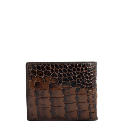 Da Milano Men's Leather Wallet - Brown Bifold