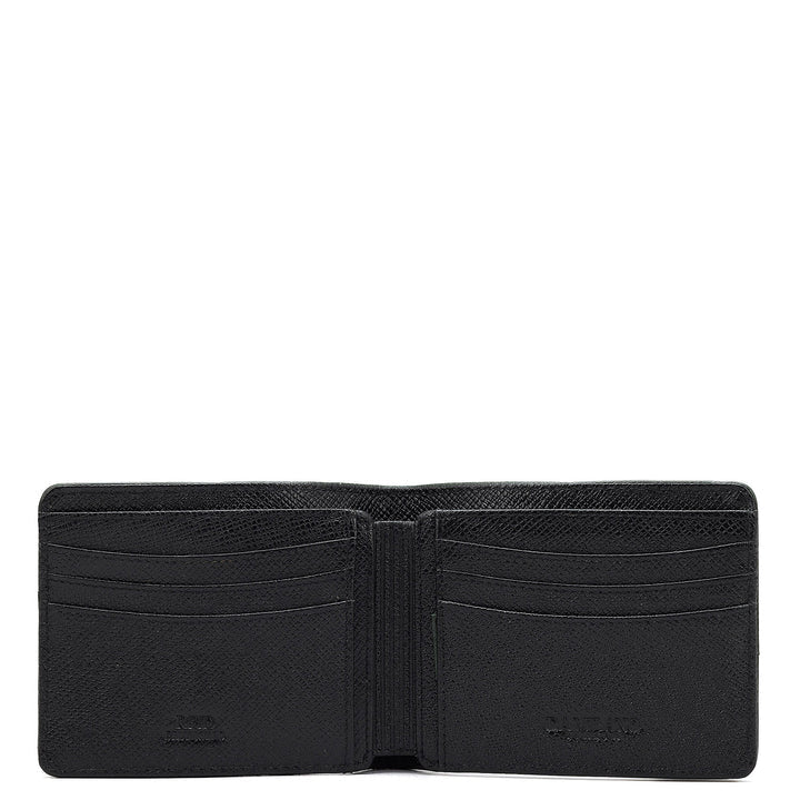 Monogram Leather Mens Wallet - Black