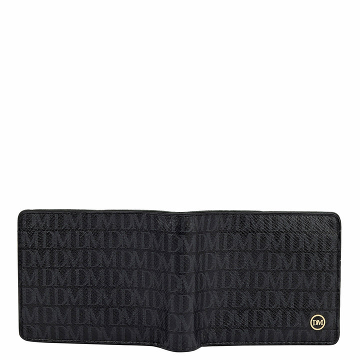 Monogram Leather Mens Wallet - Black