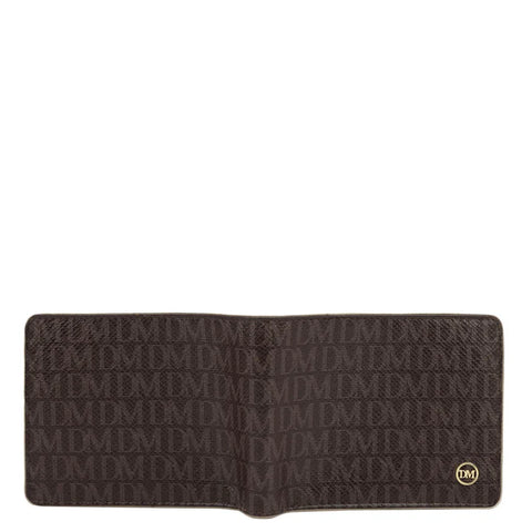 Monogram Leather Mens Wallet - Chocolate