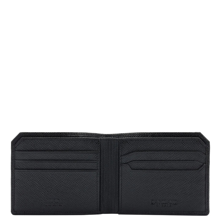 Croco Leather Mens Wallet - Black