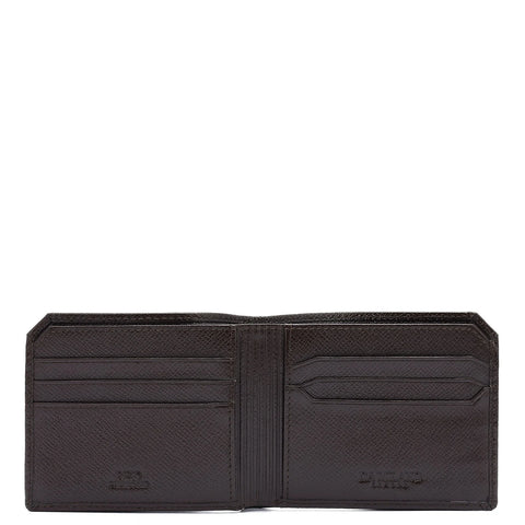 Croco Leather Mens Wallet - Brown