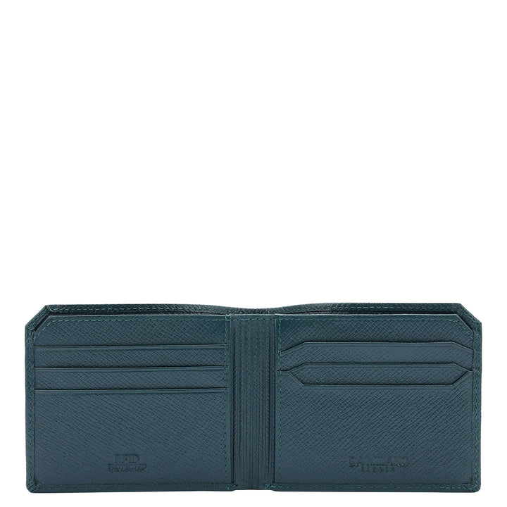 Croco Leather Mens Wallet - Ocean