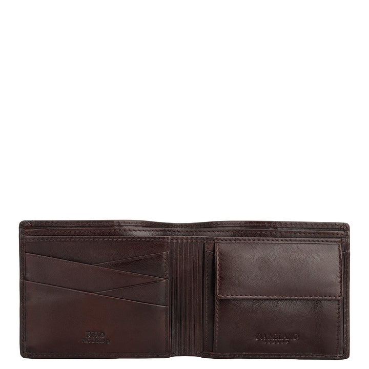 Burgundy Bifold Leather Mens Wallet