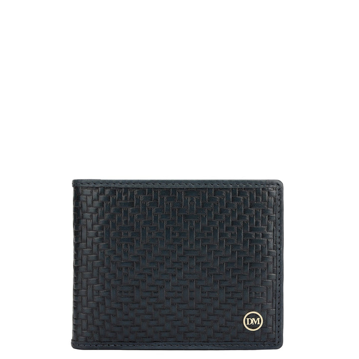 Navy Bifold Leather Mens Wallet