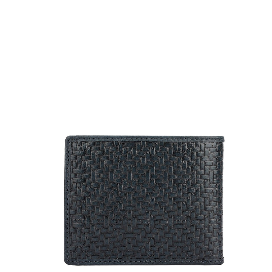 Navy Bifold Leather Mens Wallet