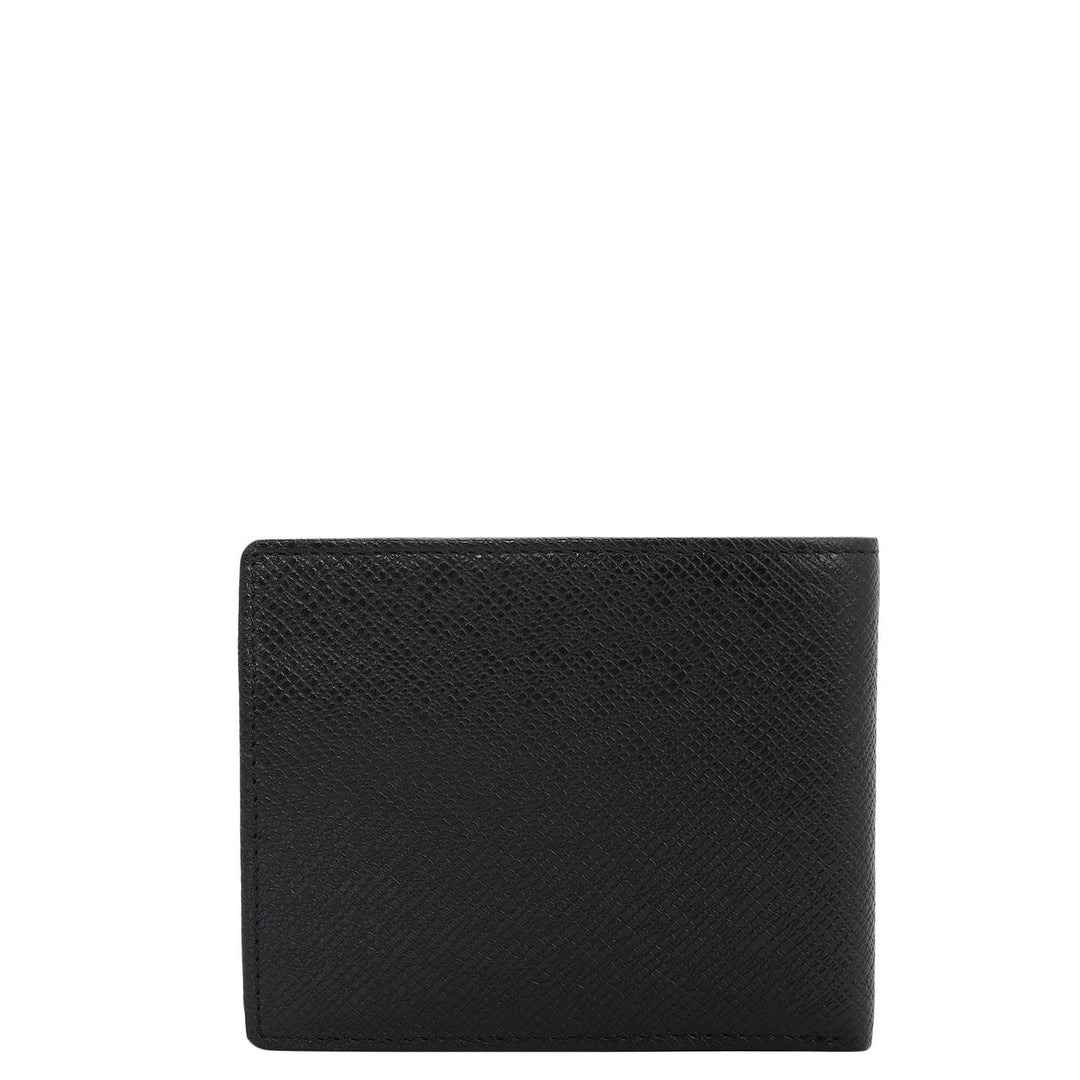 Black Bifold Leather Mens Wallet