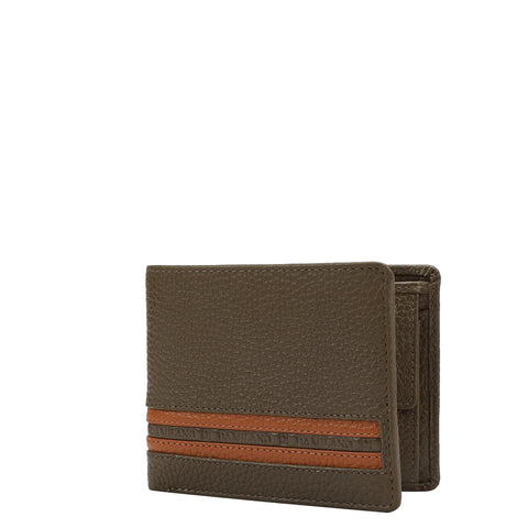 Wax Leather Mens Wallet - Moss