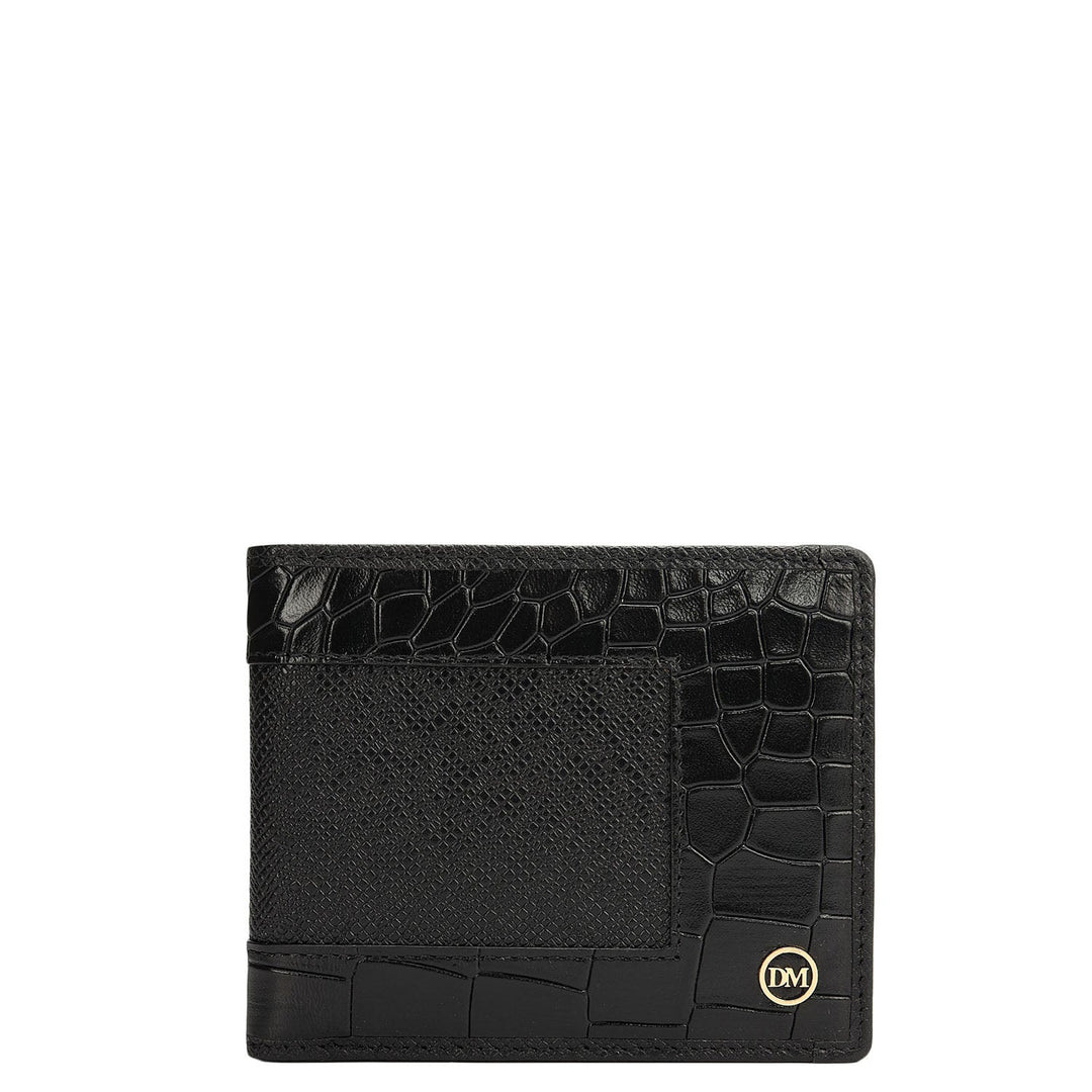 Black Bifold Leather Mens Wallet