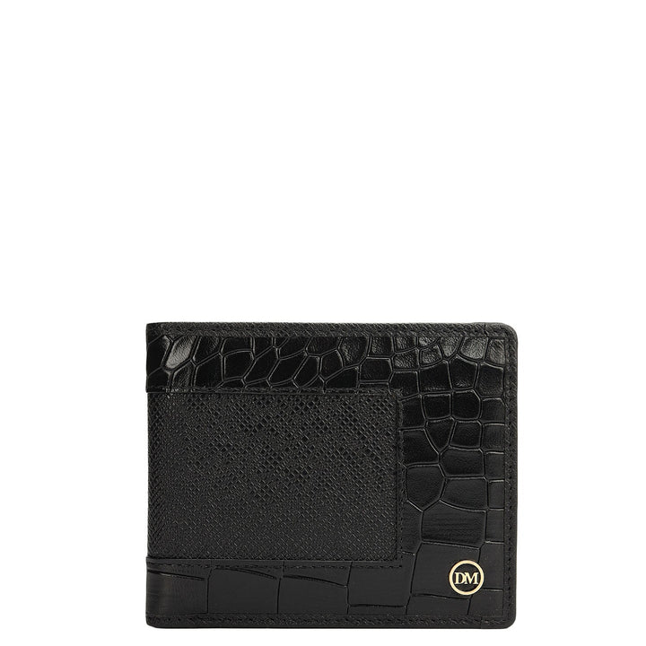 Black Bifold Leather Mens Wallet