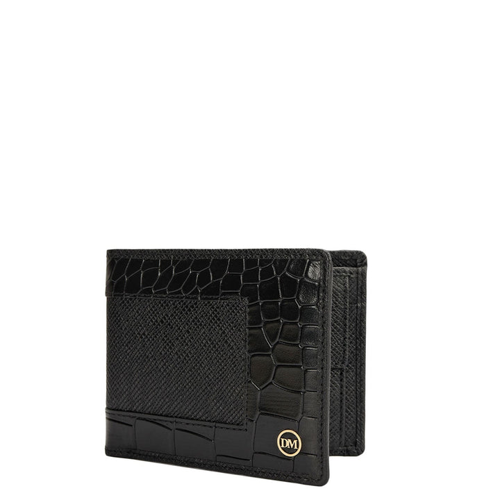 Black Bifold Leather Mens Wallet