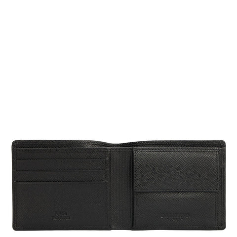 Black Bifold Leather Mens Wallet