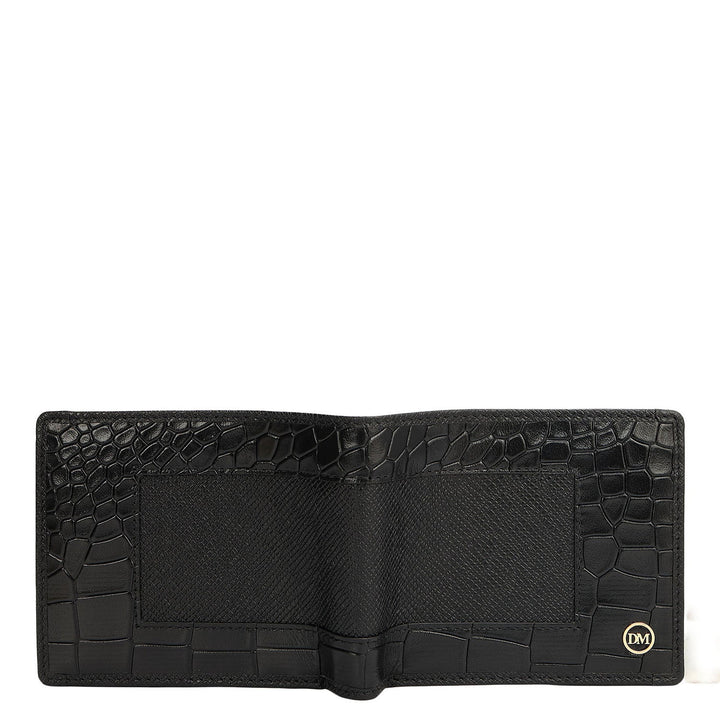 Black Bifold Leather Mens Wallet