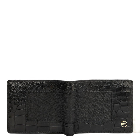 Black Bifold Leather Mens Wallet