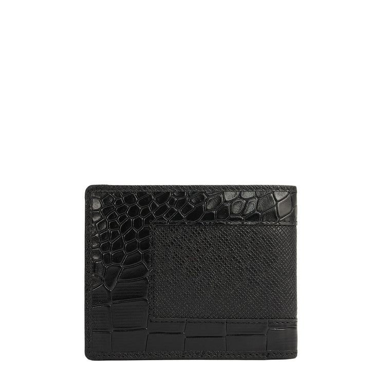 Black Bifold Leather Mens Wallet
