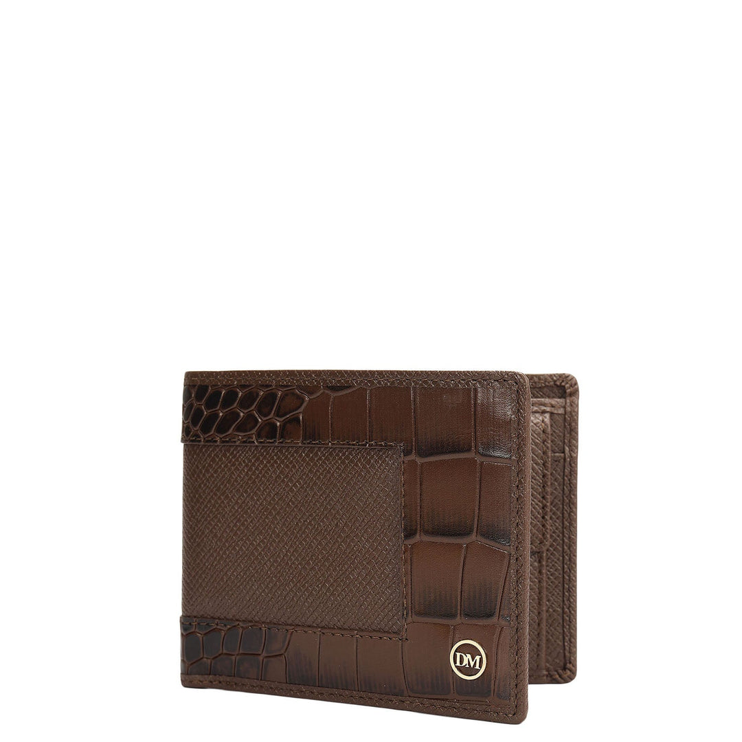 Walnut Bifold Leather Mens Wallet