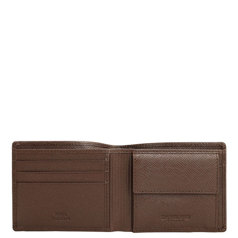 Walnut Bifold Leather Mens Wallet