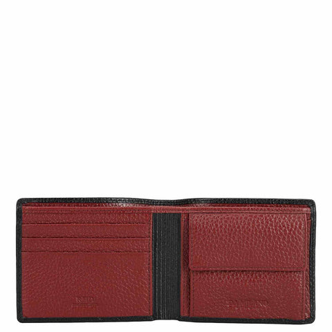 Black Bifold Leather Mens Wallet