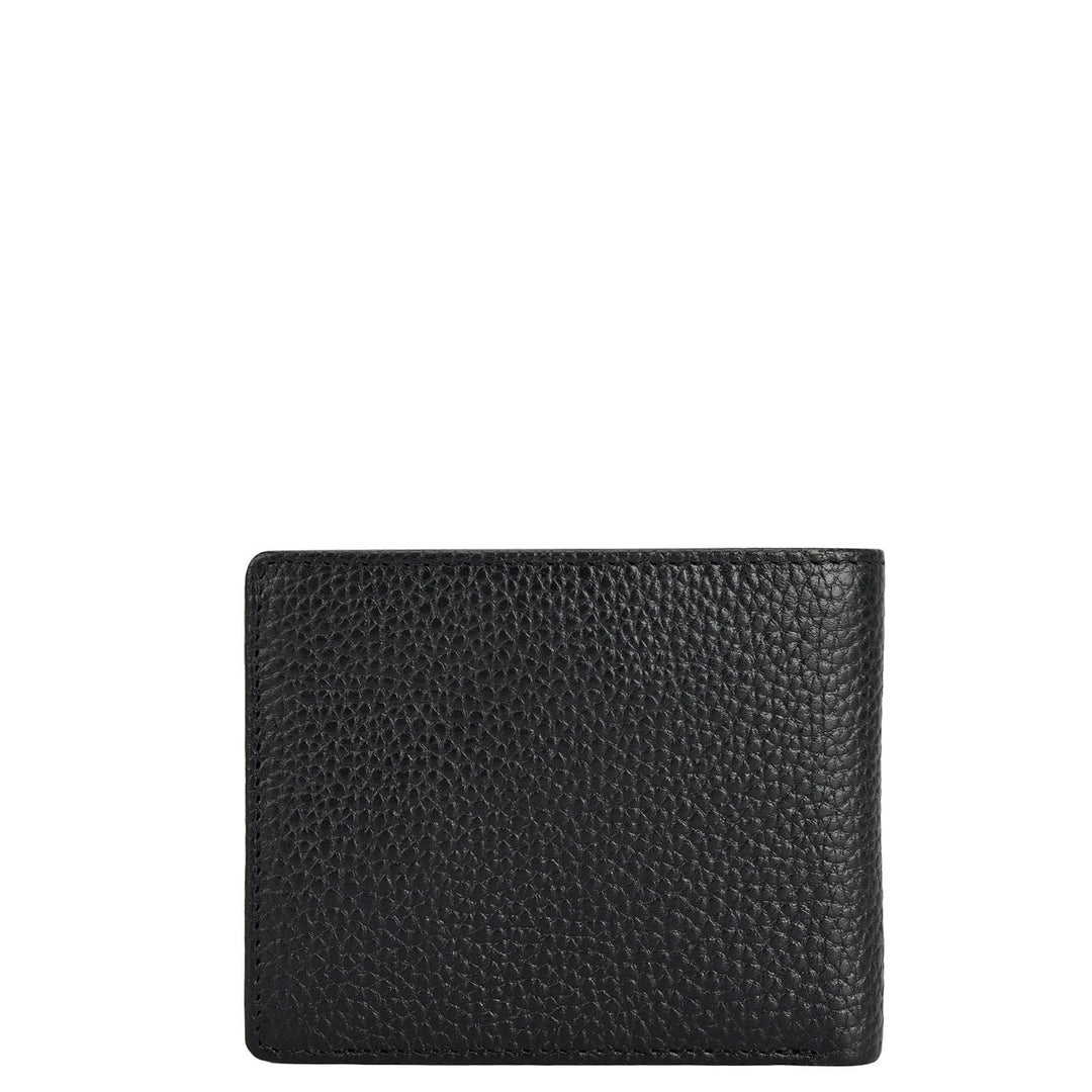 Black Bifold Leather Mens Wallet