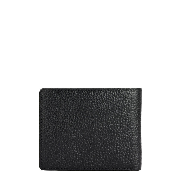 Black Bifold Leather Mens Wallet