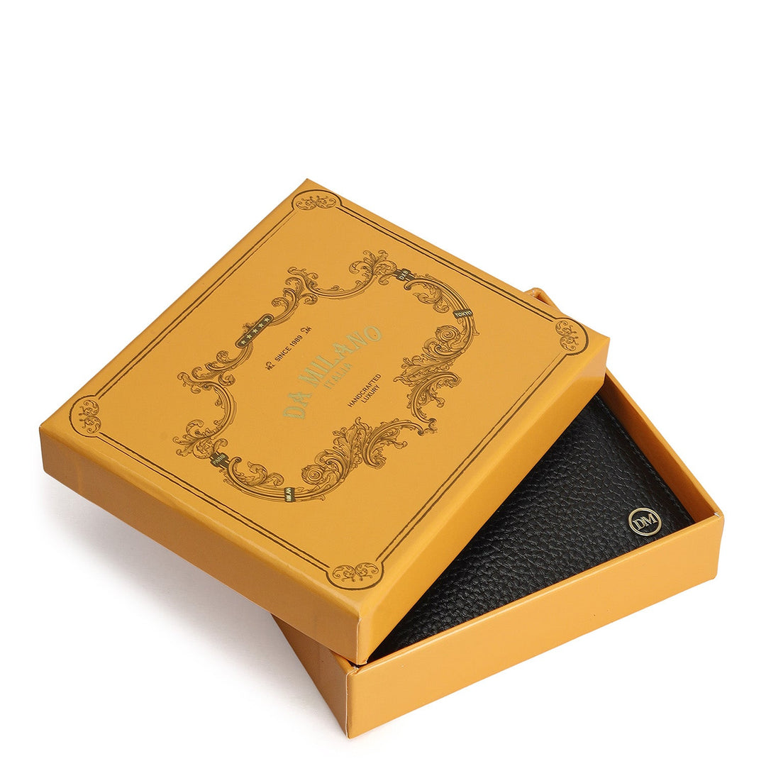 Black Bifold Leather Mens Wallet