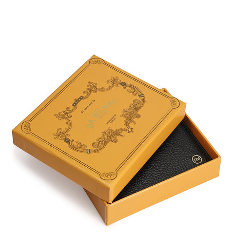 Black Bifold Leather Mens Wallet