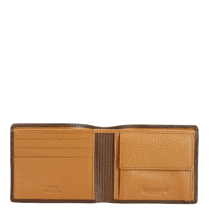 Mocha Bifold Leather Mens Wallet