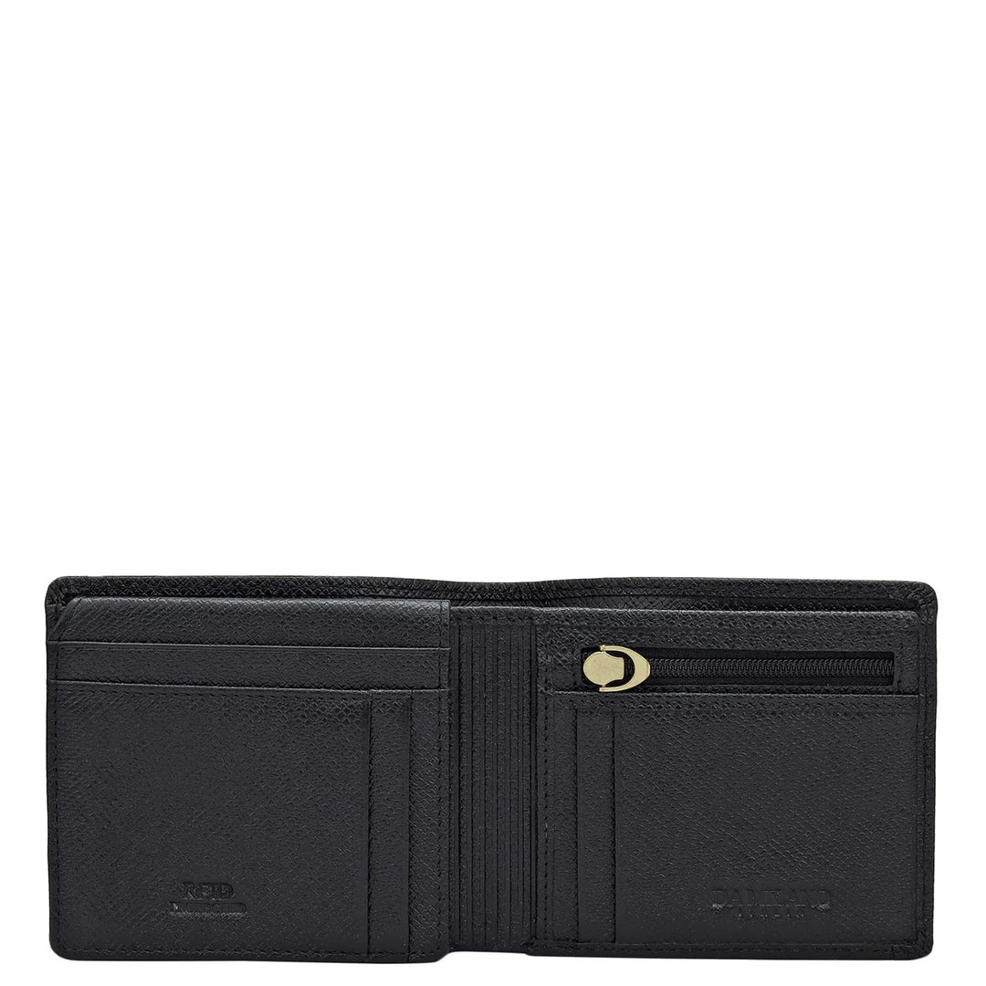 Croco Leather Mens Wallet - Black