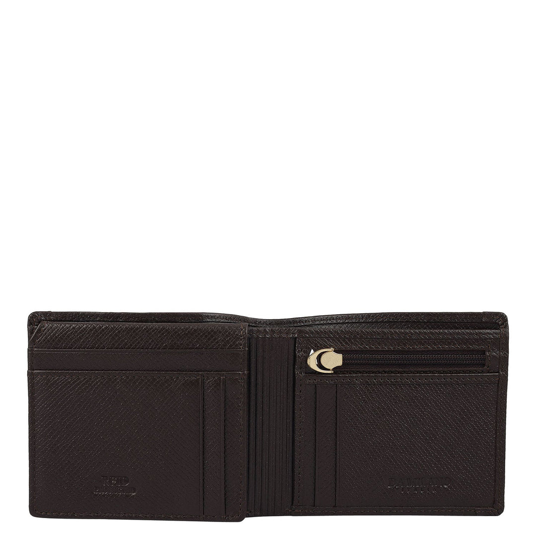 Chocolate Bifold Leather Mens Wallet
