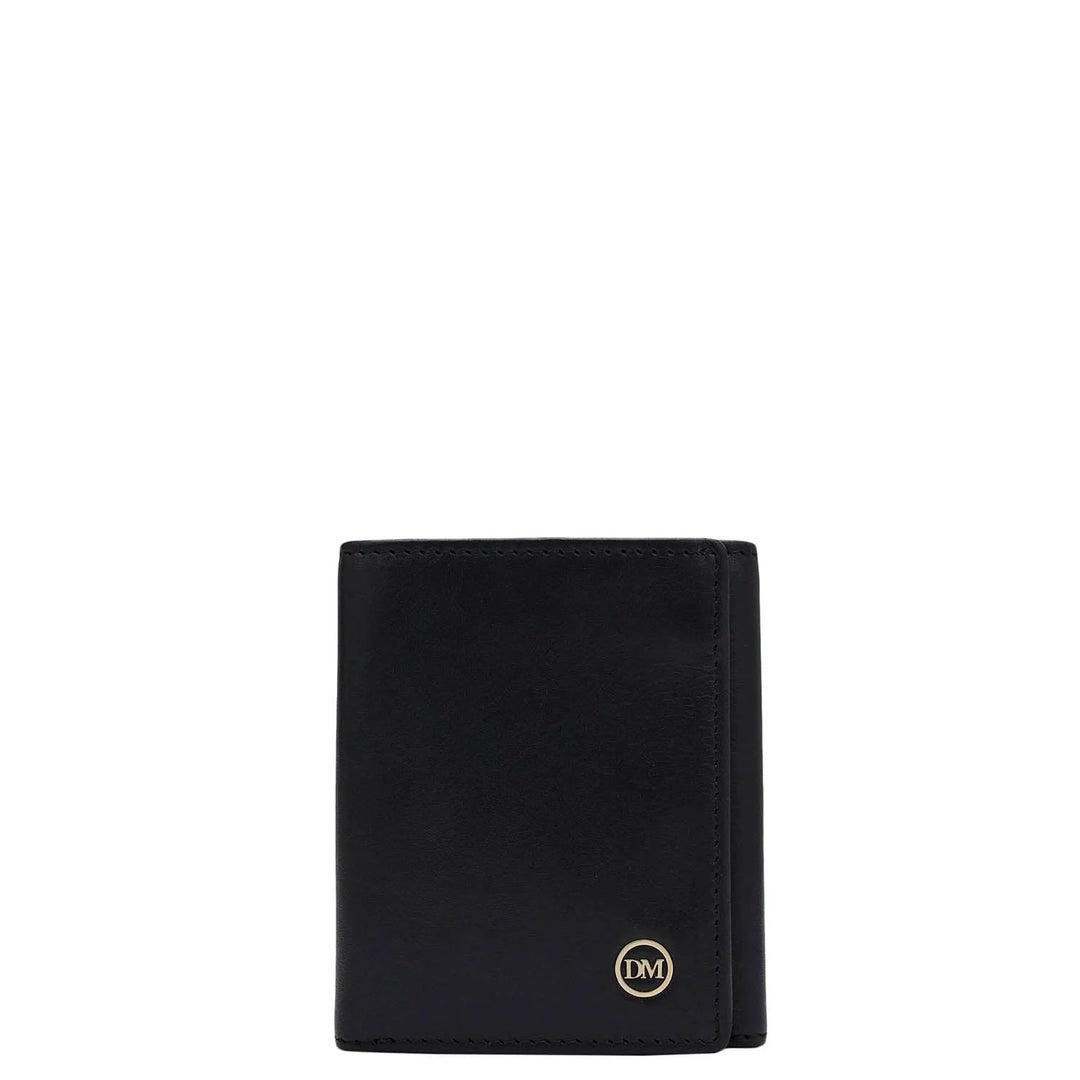 Black Trifold Leather Mens Wallet