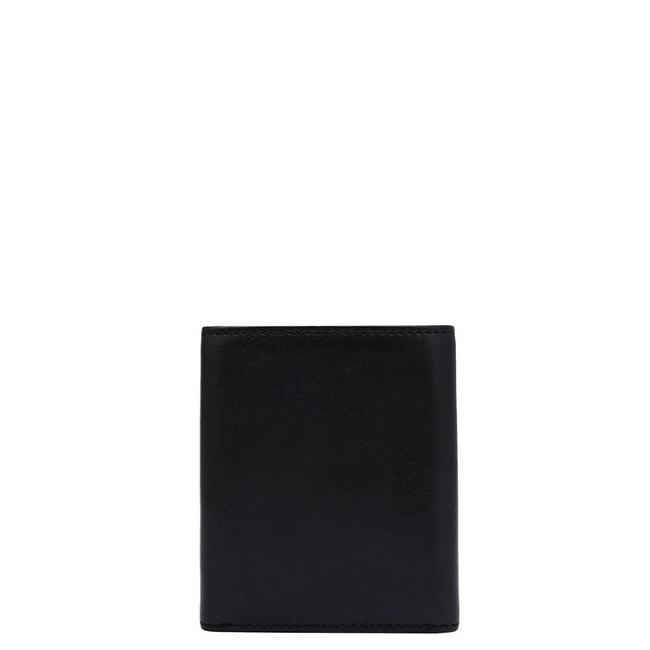 Black Trifold Leather Mens Wallet