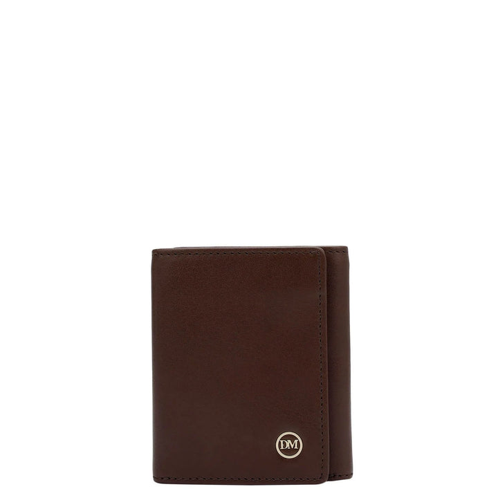 Brown Trifold Leather Mens Wallet