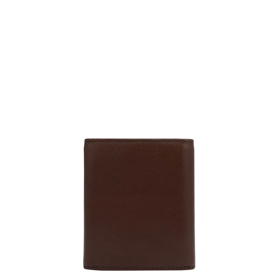 Brown Trifold Leather Mens Wallet