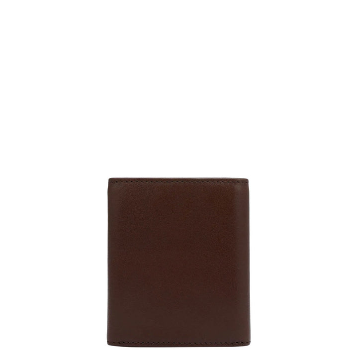 Brown Trifold Leather Mens Wallet