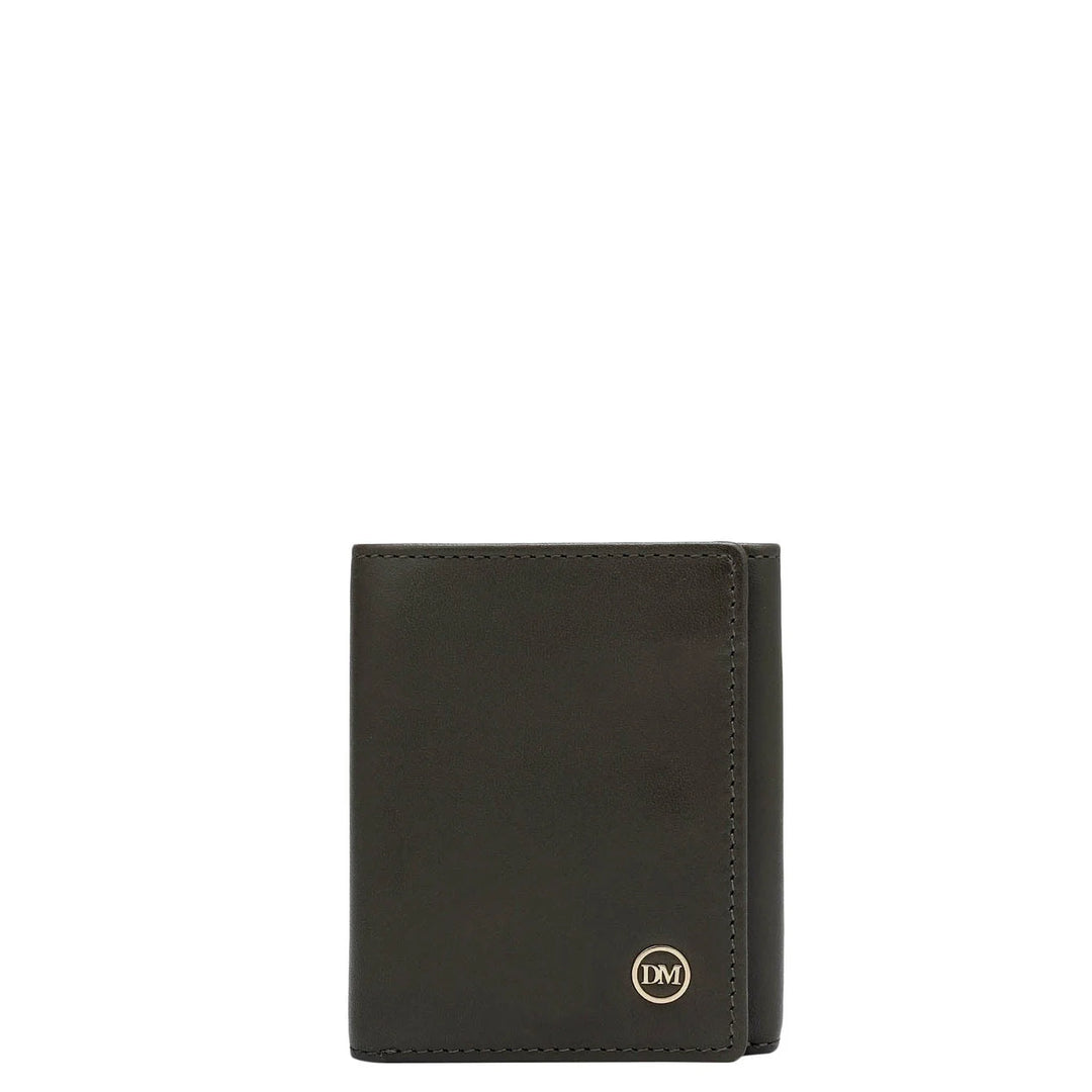 Olive Trifold Leather Mens Wallet