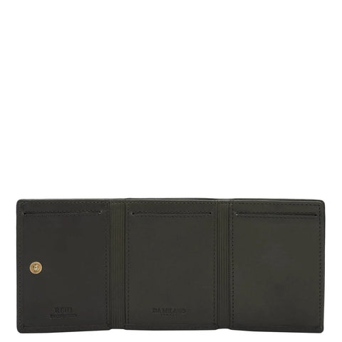 Olive Trifold Leather Mens Wallet