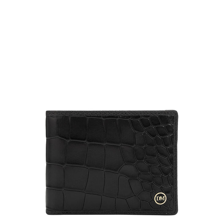 Black Bifold Leather Mens Wallet