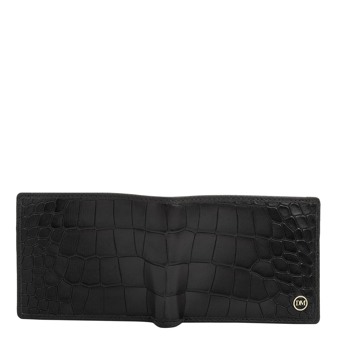 Black Bifold Leather Mens Wallet